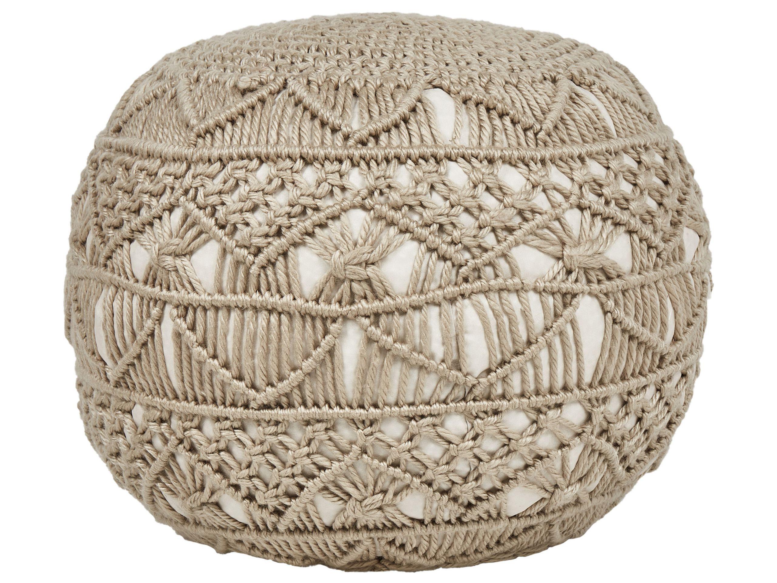 Beliani Pouf en Matière synthétique Boho AADHI  