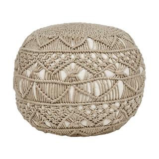 Beliani Pouf en Matière synthétique Boho AADHI  