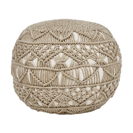 Beliani Pouf en Matière synthétique Boho AADHI  