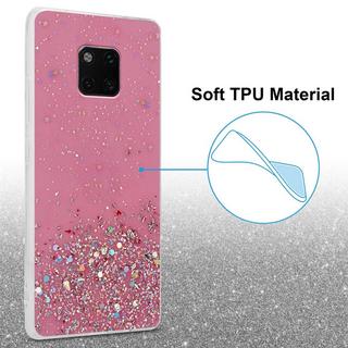 Cadorabo  Housse compatible avec Huawei MATE 20 PRO - Coque de protection en silicone TPU flexible avec paillettes scintillantes 