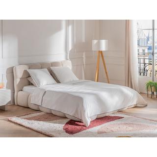 Vente-unique AGAMI Baumwollperkal Bettwäsche-Set Weiss  