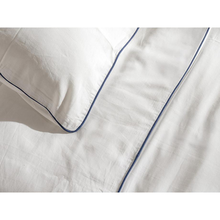 Vente-unique AGAMI Set Copripiumino in Percalle di Cotone Bianco  