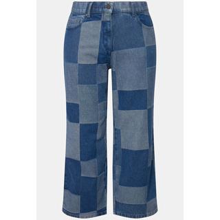 Ulla Popken  7/8-Jeans-Culotte, Mustermix, weites Bein 