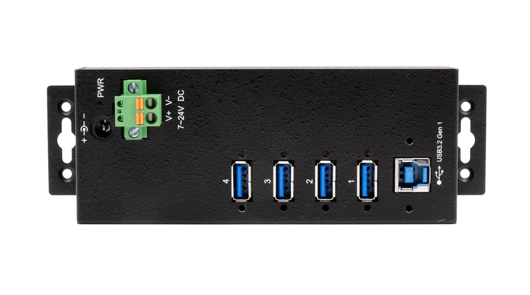 EXSYS  EX-1186HMVS-2 hub di interfaccia USB 3.2 Gen 1 (3.1 Gen 1) Type-B 5000 Mbit/s Nero 