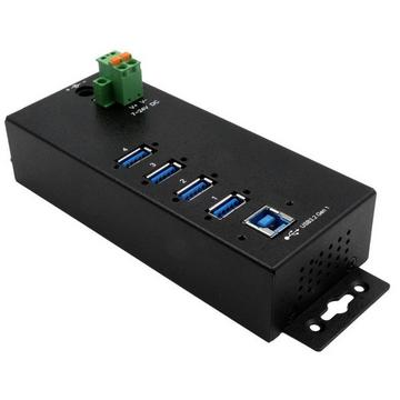 EX-1186HMVS-2 hub di interfaccia USB 3.2 Gen 1 (3.1 Gen 1) Type-B 5000 Mbit/s Nero