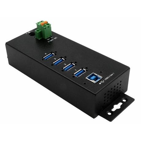 EXSYS  EX-1186HMVS-2 hub di interfaccia USB 3.2 Gen 1 (3.1 Gen 1) Type-B 5000 Mbit/s Nero 