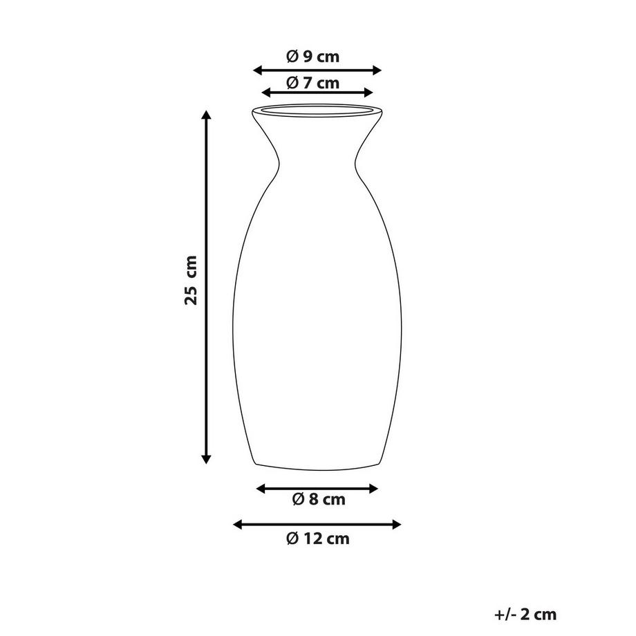 Beliani Vase à fleurs en Grès Scandinave CHALCIS  