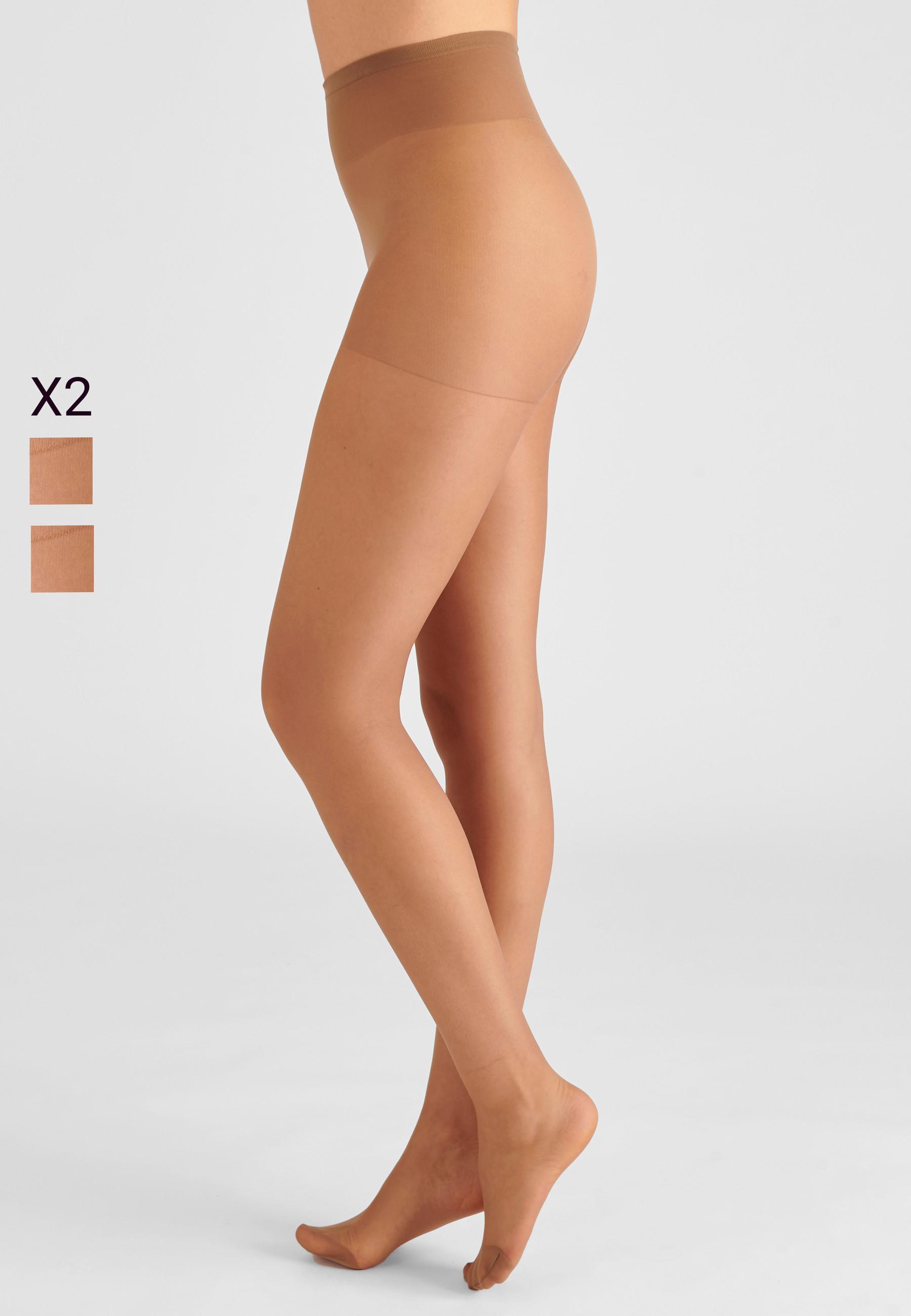 Damart  Lot de 2 collants voile, 20 deniers. 