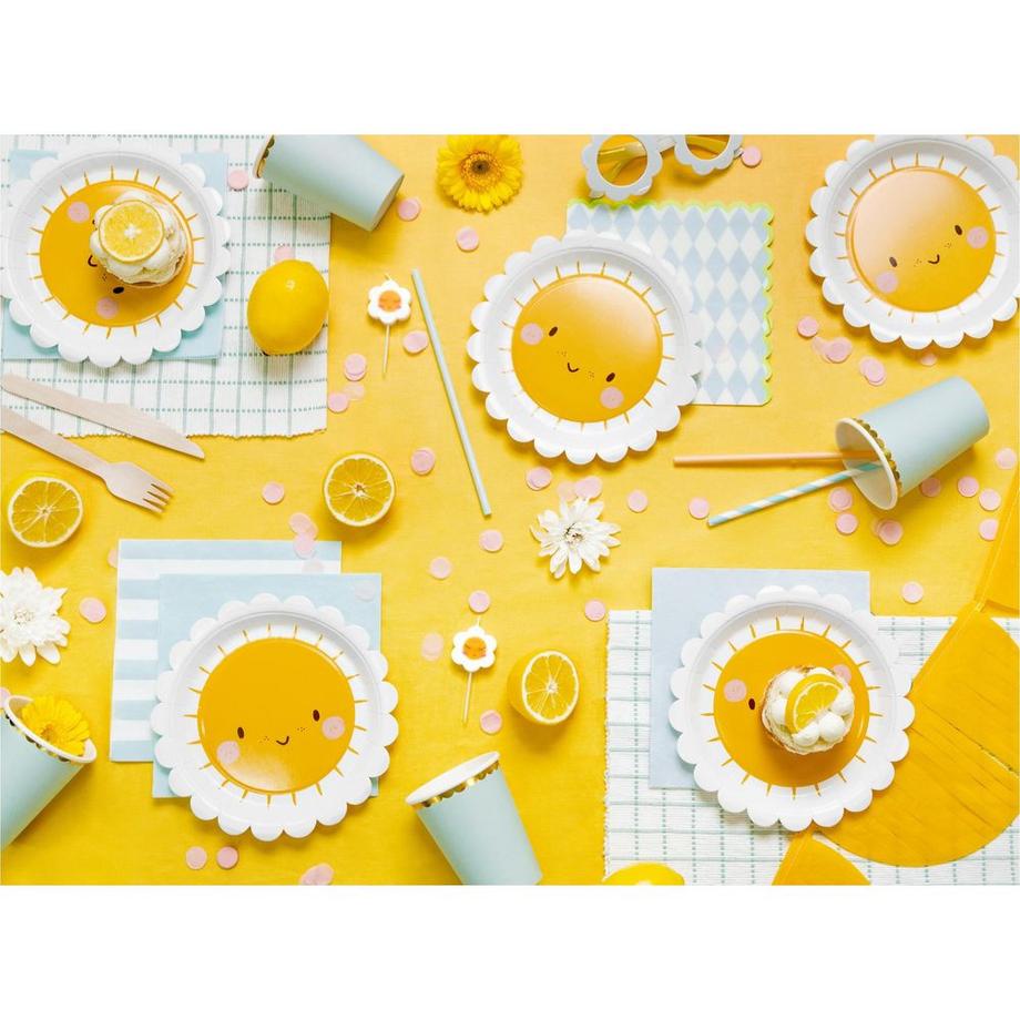 PartyDeco Assiettes - Soleil (6pcs)  