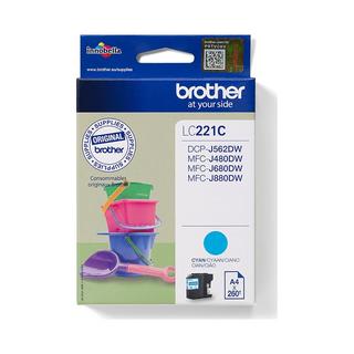 brother  BROTHER Tintenpatrone cyan LC-221C MFC-J480/680/880 260 Seiten 