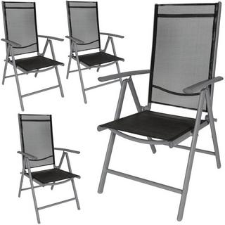 Tectake Lot de 4 chaises de jardin pliantes  