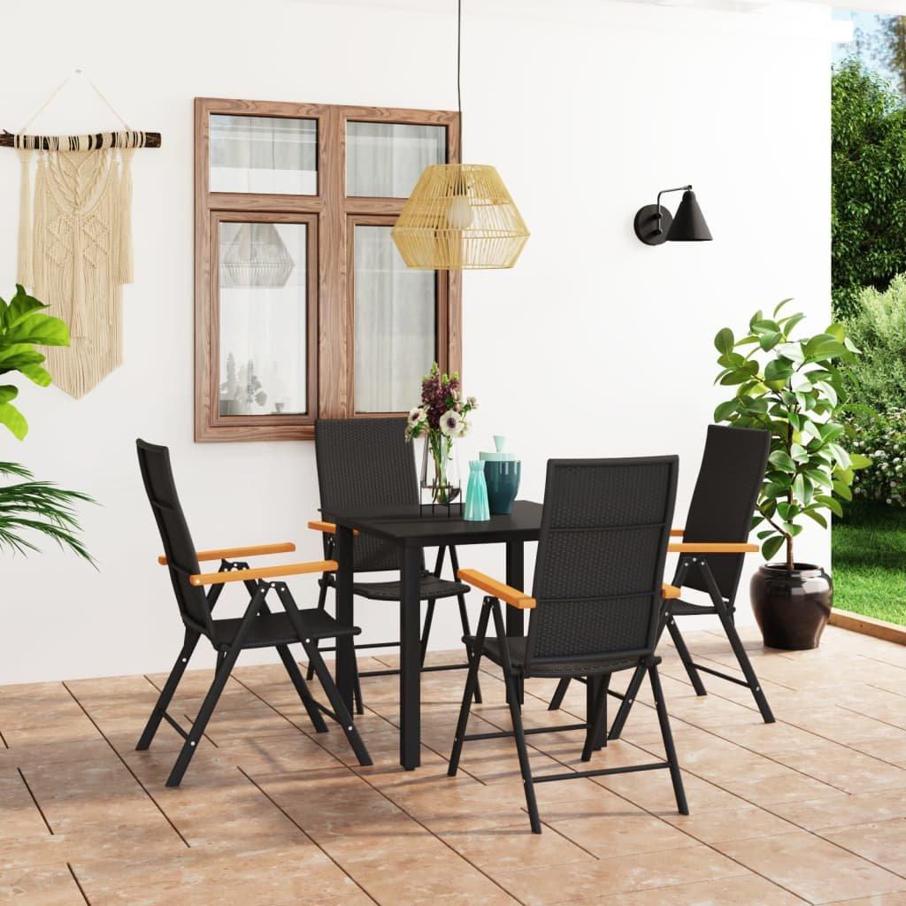 VidaXL set da pranzo Polirattan  