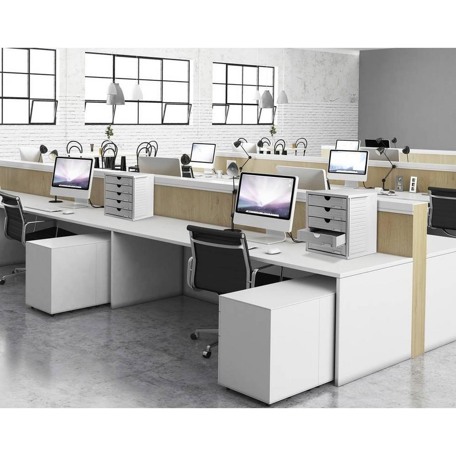 HAN SYSTEMBOX KARMA  Schubladenbox Schwarz DIN A4, DIN C4 Anzahl der Schubfächer: 5  