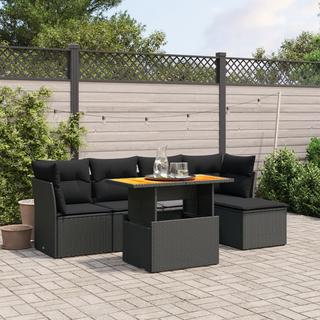 VidaXL set divano da giardino Polirattan  