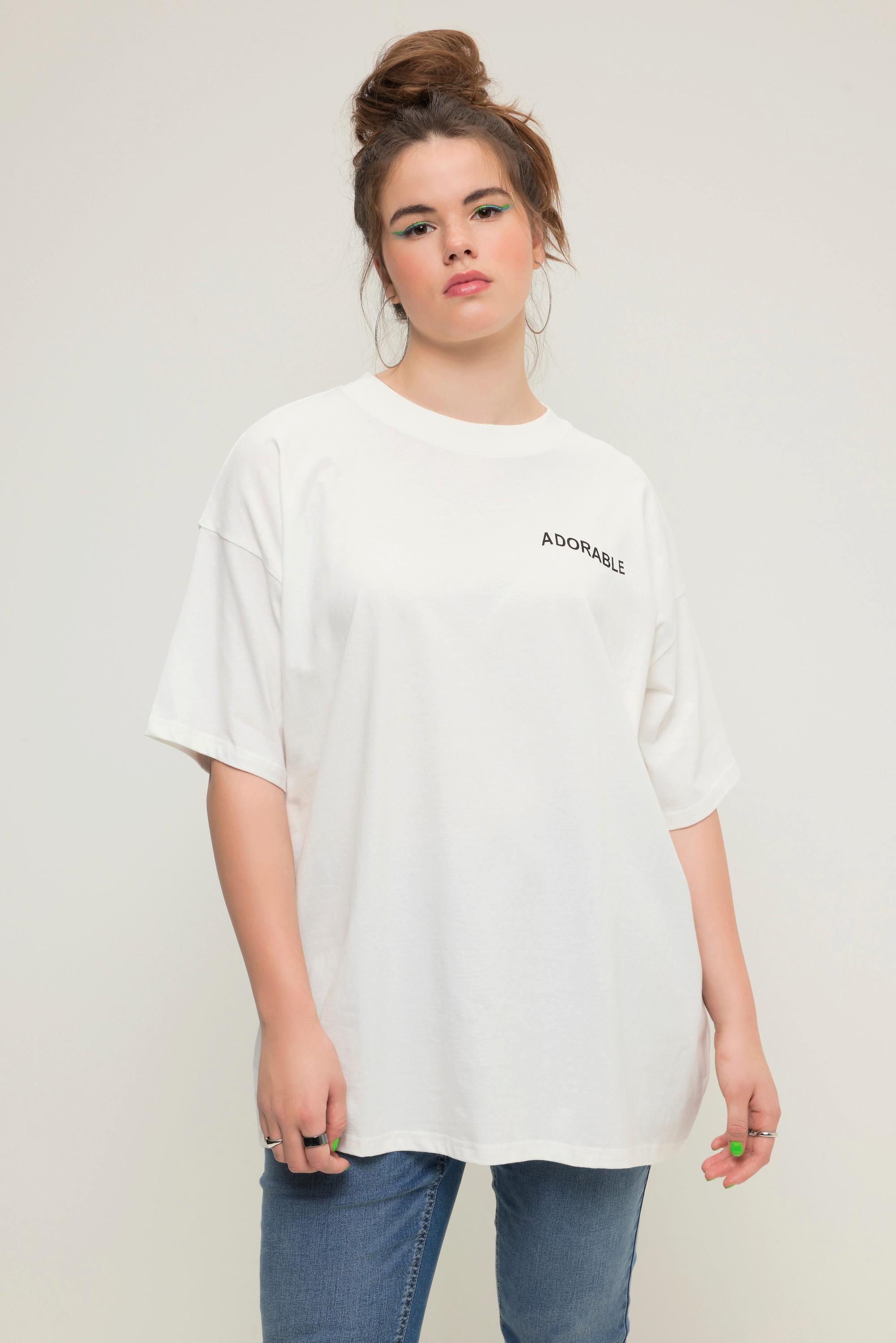 Studio Untold  T-shirt dal taglio oversize con stampa sul retro, scollo a girocollo e mezze maniche 