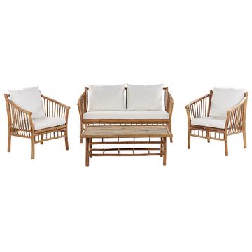 Set divani con tavolino en Legno di bambù Rustico MAGGIORE
