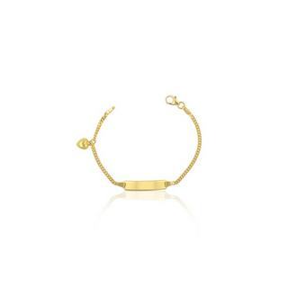 MUAU Schmuck  Bracelet d'insigne coeur or jaune 750 char, 2mm, 14cm 