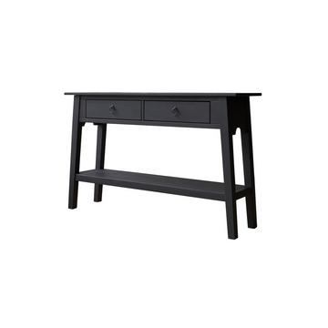 Console en pin massif 2 tiroirs Thaki Black