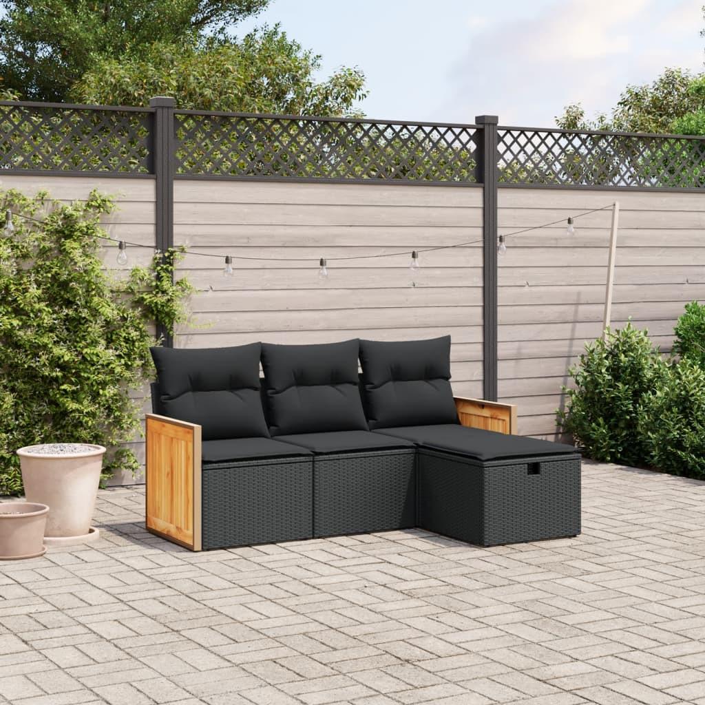 VidaXL Ensemble de canapés de jardin rotin synthétique  