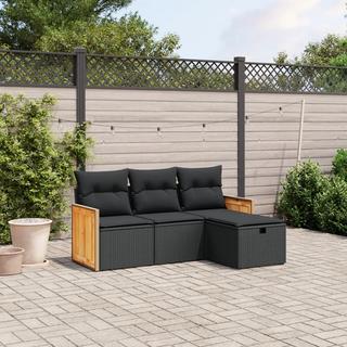 VidaXL set divano da giardino Polirattan  