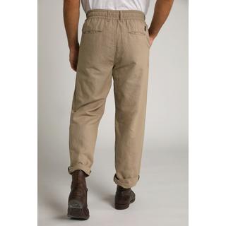 JP1880  Pantaloni basic di misto lino con cintura elastica 