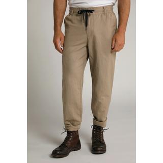 JP1880  Pantaloni basic di misto lino con cintura elastica 