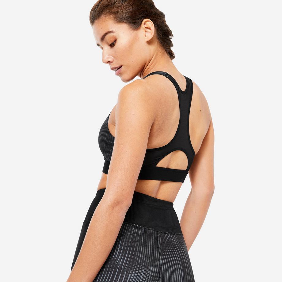 DOMYOS Fitness 500 Bustier mittlerer Halt  