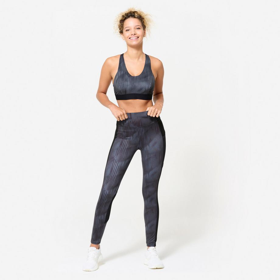 DOMYOS Fitness 500 Bustier mittlerer Halt  