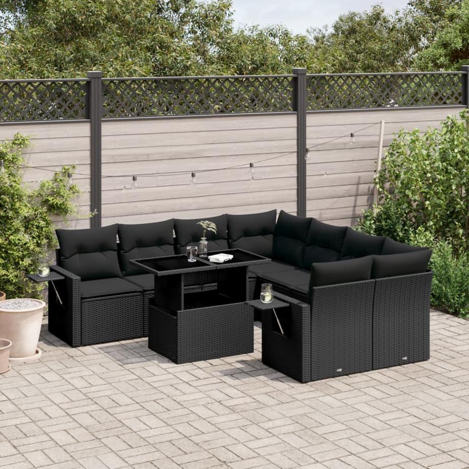 VidaXL Ensemble de canapés de jardin rotin synthétique  