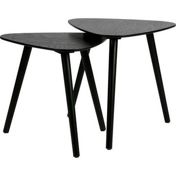 Table d'appoint Nila bois noir (Ensemble de 2)