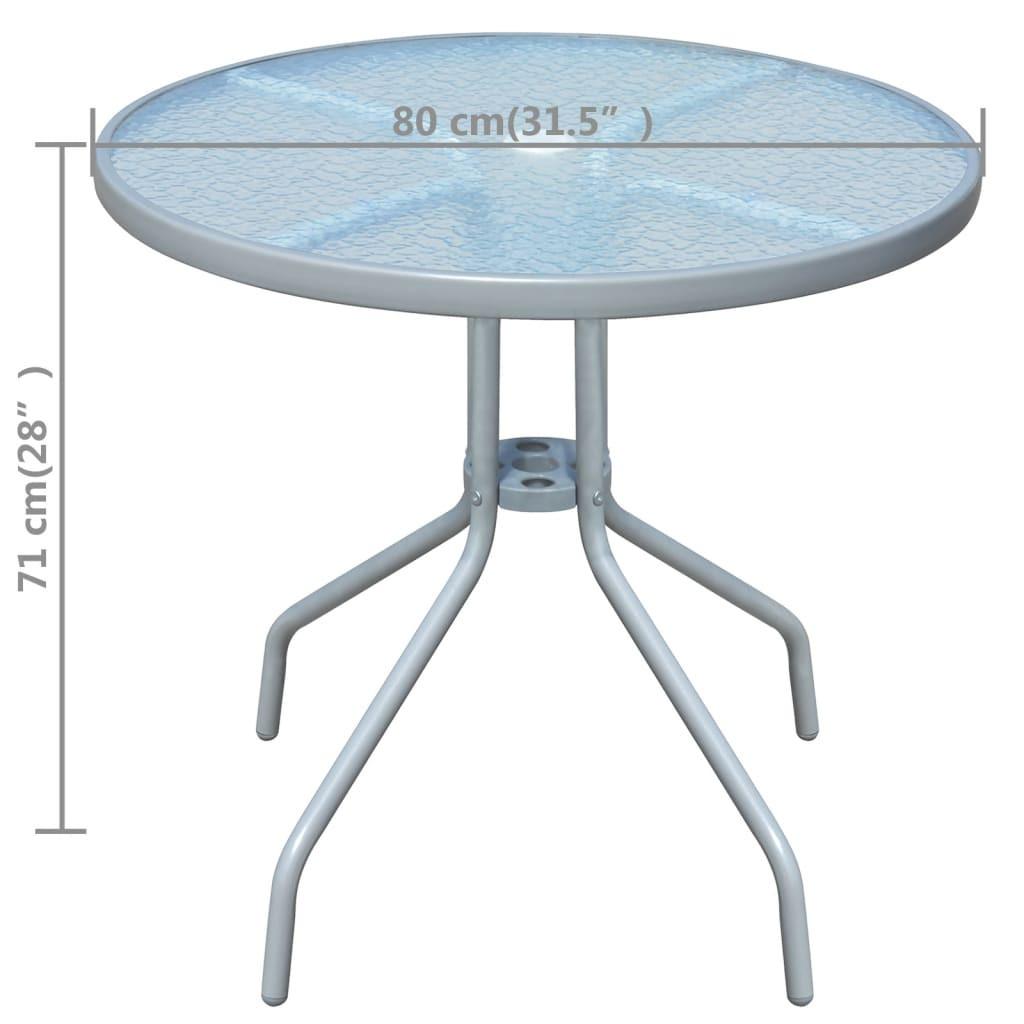 VidaXL Table d'extérieur métal  