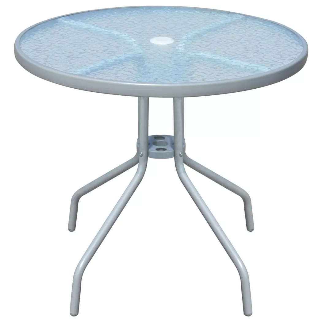 VidaXL - Table d'extérieur métal, One Size, Gris