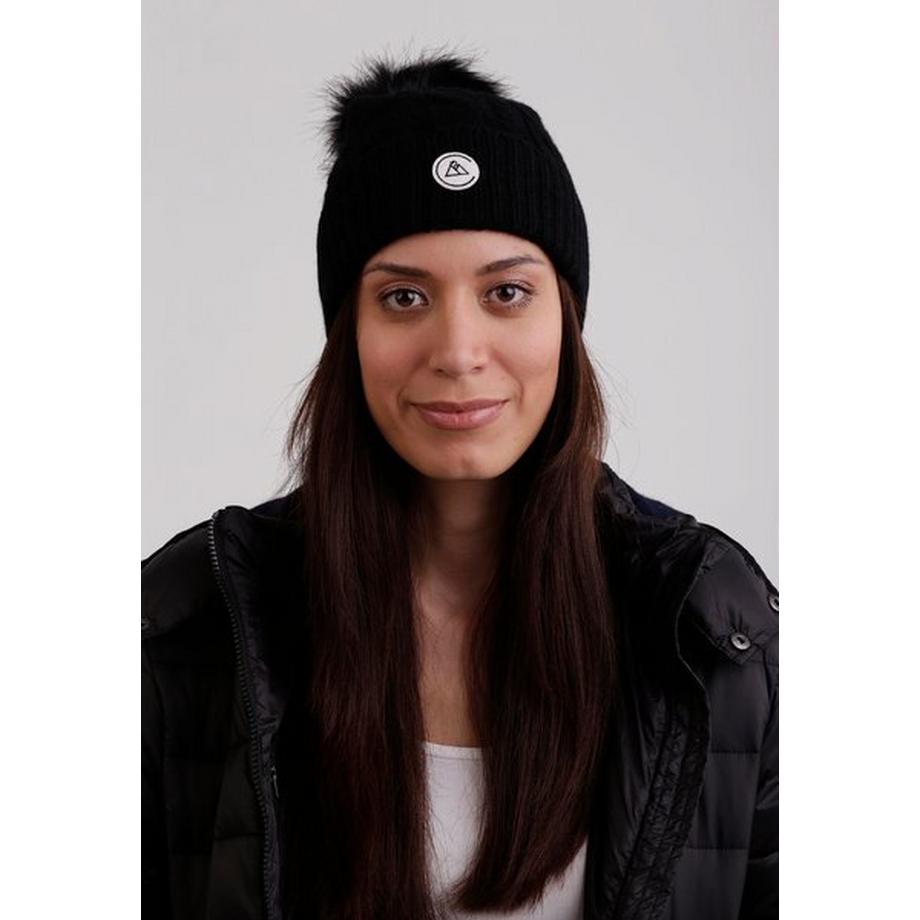 CASH-MERE.CH Bonnet torsadé en cachemire avec pompon  