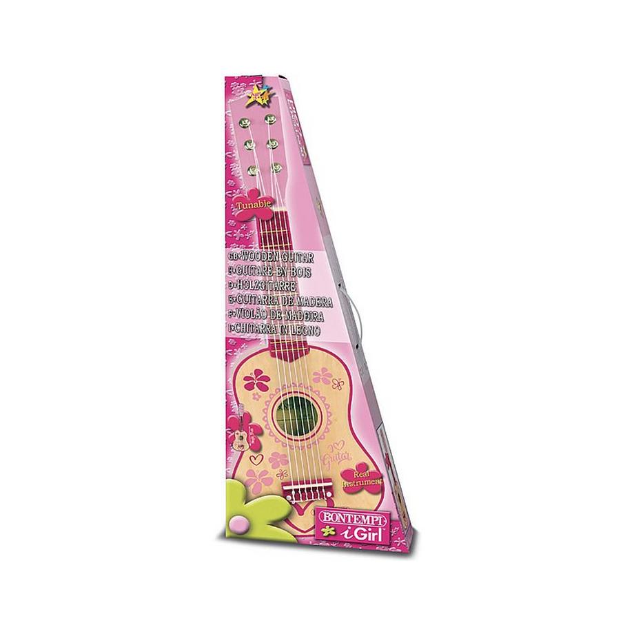 BONTEMPI  Klassische Holzgitarre Pink (55cm) 