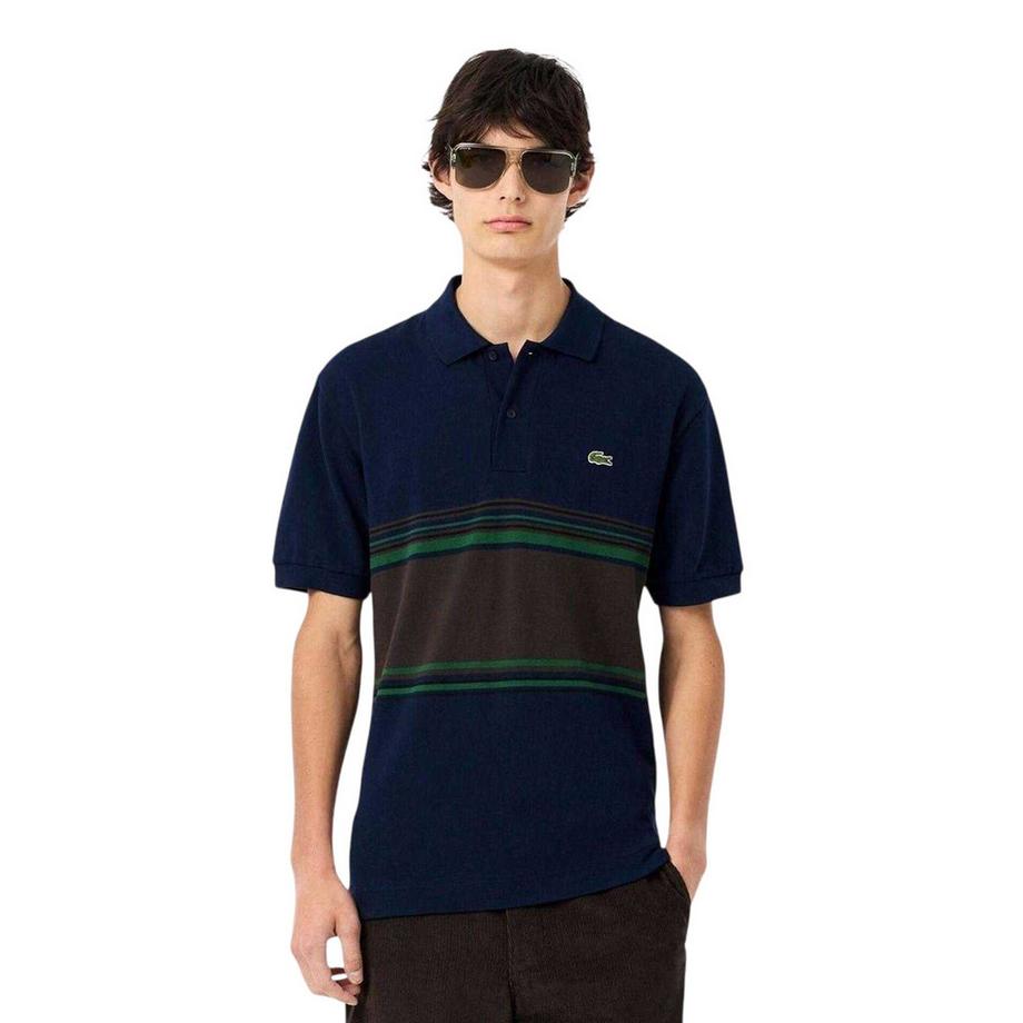 LACOSTE Poloshirt Kurzärmelig mit Streifenpanel  
