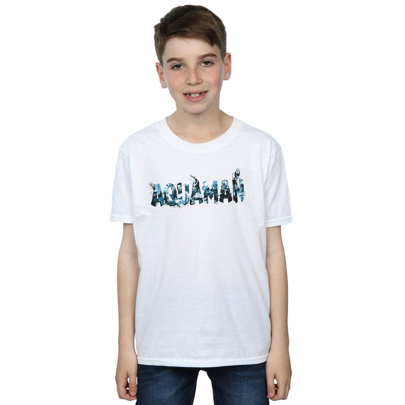 DC COMICS  Aquaman Text Logo TShirt 