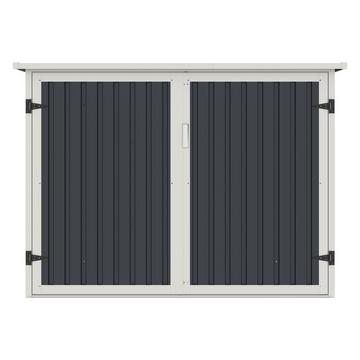 Casetta per biciclette 4 m² per 4 biciclette Metallo in Acciaio galvanizzato Antracite - NIKI