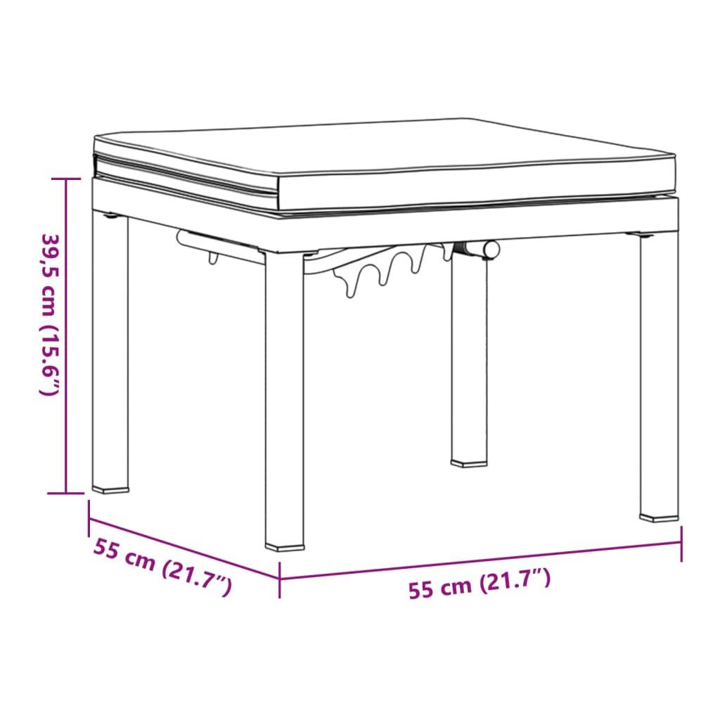 VidaXL  Tabouret de jardin acier 