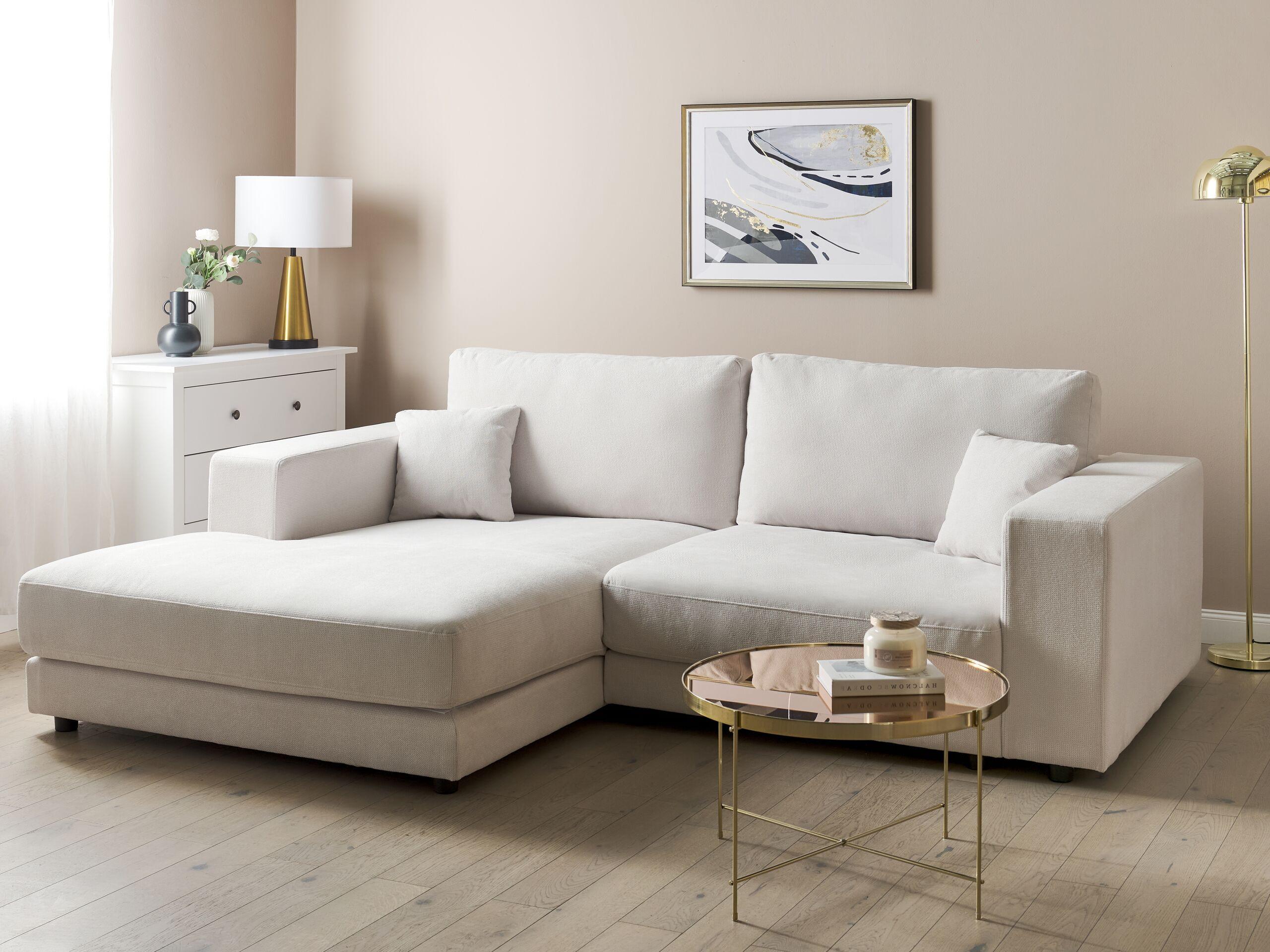 Beliani Ecksofa aus Polyester Modern LOFOTEN  