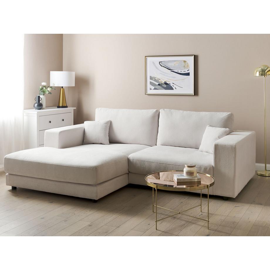 Beliani Canapé d'angle en Tissu Scandinave LOFOTEN  