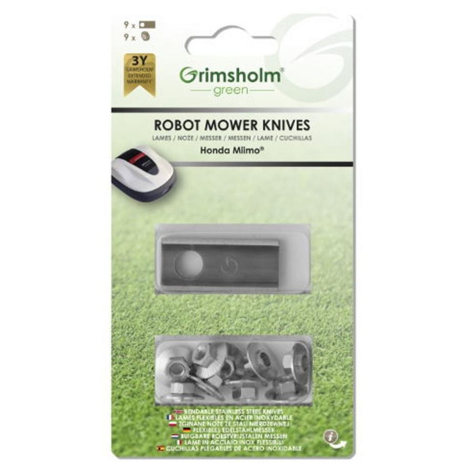 Set coltelli con 9 coltelli di ricambio e 9 dadi Honda Miimo