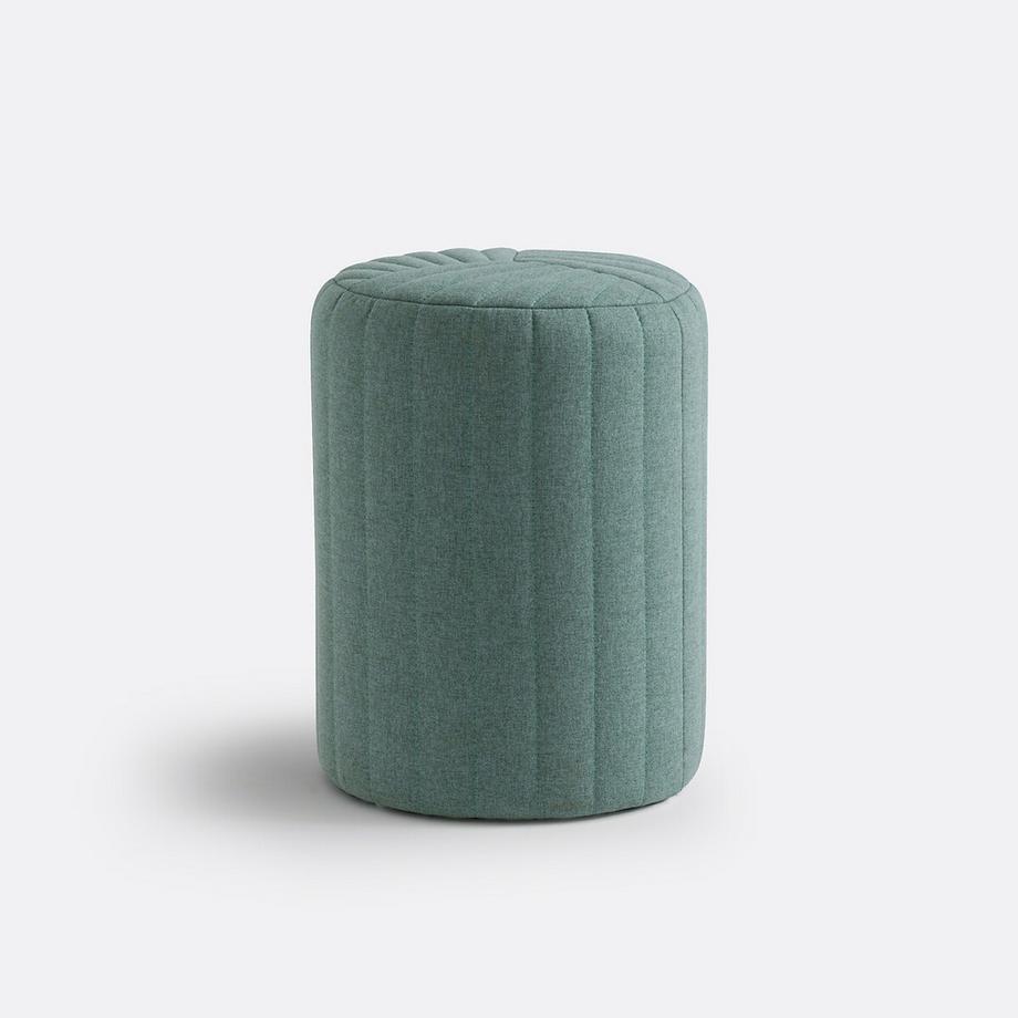 Pouf cylindrique surpiqué