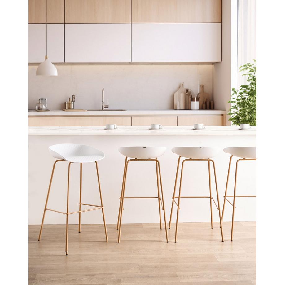 Beliani Lot de 4 chaises de bar en Matière synthétique  VENLO  