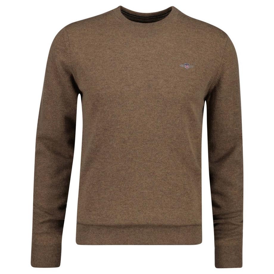 Pull en tricot  Confortable à porter-SUPERFINE LAMBSWOOL C-NECK