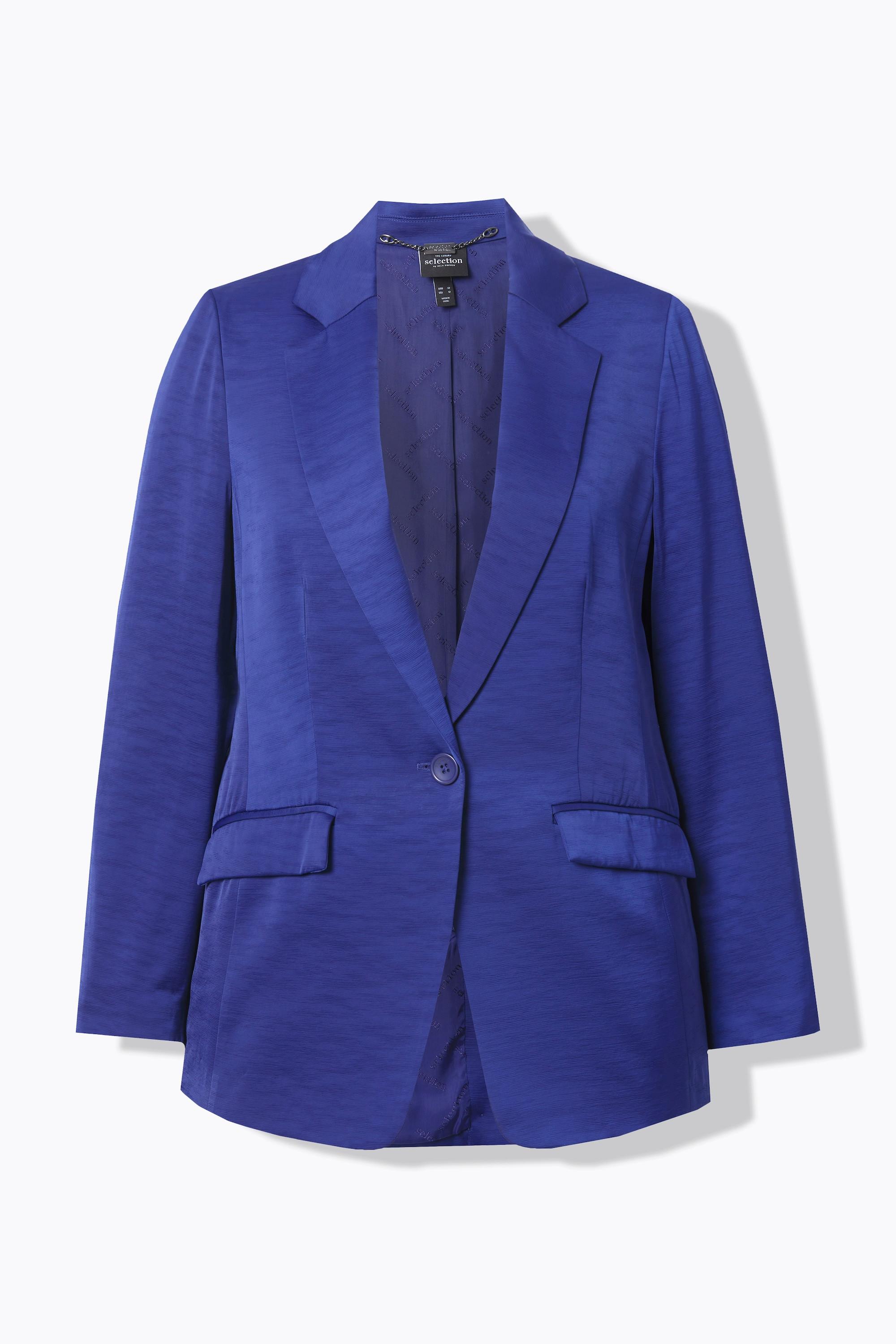 Ulla Popken  Blazer, Struktur, Reverskragen, Knopfverschluss 