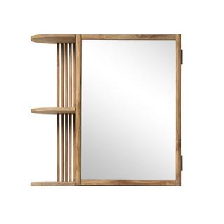 Vente-unique Armoire murale de salle de bain en teck avec miroir et niches - Coloris naturel - CIMAHI  