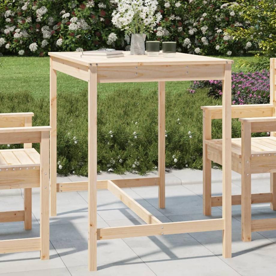 VidaXL Table de jardin bois de pin  