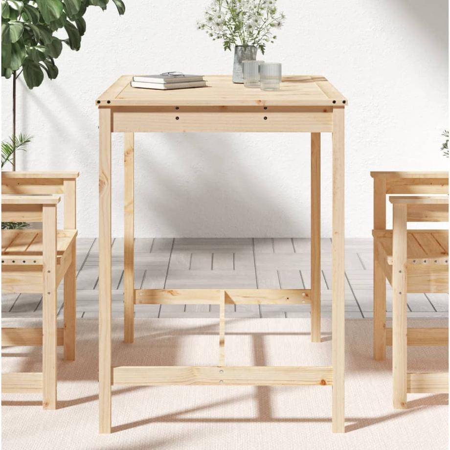 VidaXL Table de jardin bois de pin  