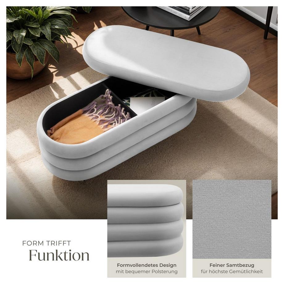 Tectake Banc rembourré ALTU 2 grands compartiments de rangement  