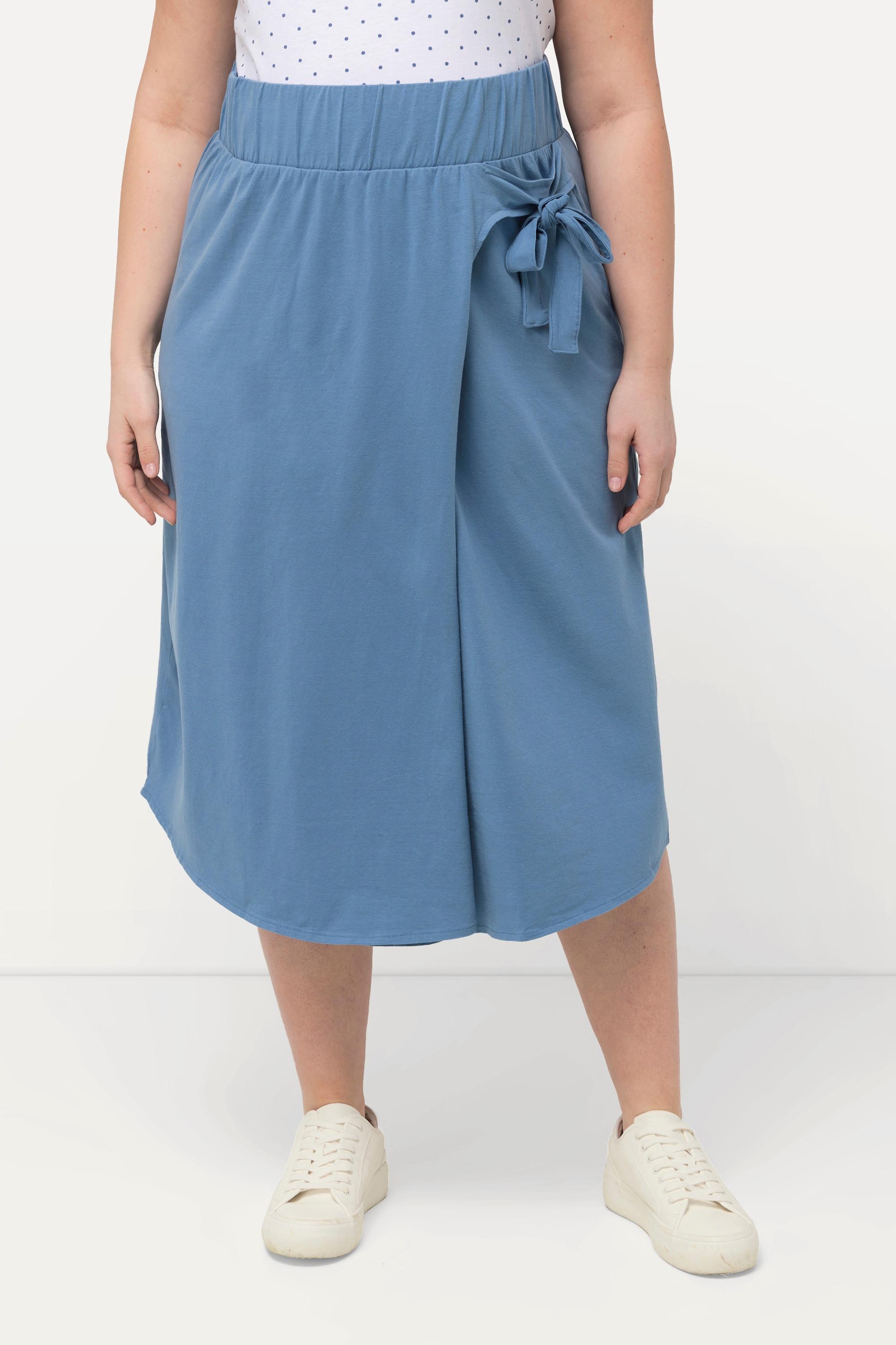 Ulla Popken Bellieva Jerseyrock A-Linie Wickeloptik  